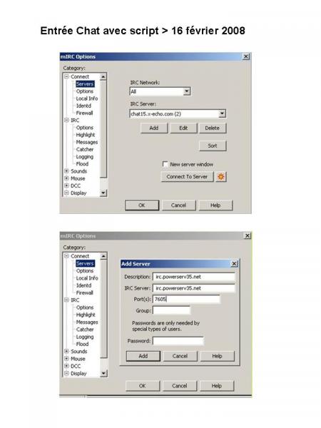 Tchat avec Script entre